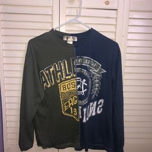 cool half and half long sleeve